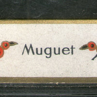 India 1950's Muguet French Print Vintage Perfume Label Multi-Colour # 940