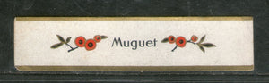 India 1950's Muguet French Print Vintage Perfume Label Multi-Colour # 940
