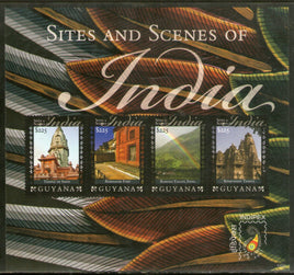 Guyana 2011 Sites & Scenes of India Tourism Temple Hindu Mythology Sc 4068 Sheetlet MNH # 9412