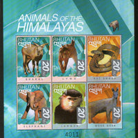 Bhutan 1999 Animals of Himalayas Elephant Wildlife Animal Sc 1276 Sheetlet MNH # 9429
