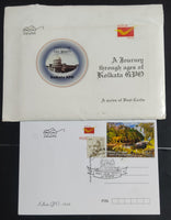 India 2018 10 Diff. Journey Through Ages of Kolkata GPO Cancelled Post Cards # 9436