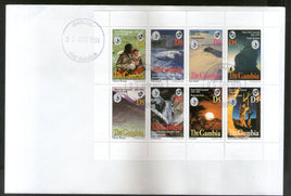 Gambia 1994 Sierra Club Cent. Protect the Earth Sc 1536 Sheetlet of 8 on FDC # 9441