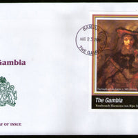 Gambia 2006 Rembrandt Paintings Art Sc 3031 M/s on FDC # 9443