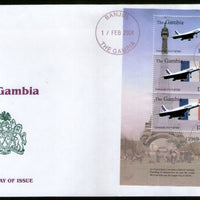 Gambia 2004 The Concorde Aeroplane Transport Sc 2802 M/s on FDC # 9444