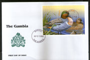 Gambia 2002 Ducks of World Birds Wildlife Sc 2514 M/s on FDC # 9445