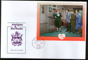 Antigua & Barbuda 2001 I Love Lucy Cinema Film Sc 2522 M/s on FDC # 9446