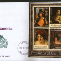 Gambia 2004 Treasures of the Hermitage Paintings Sc 2803 Sheetlet on FDC # 9453