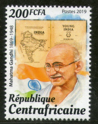 Central African Republic 2019 Mahatma Gandhi of India 150th Birth Anniversary 1v MNH # 9476A
