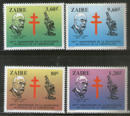 Zaire 1983 Robert Koch TB Bacillus Health Medicine Sc 1111-14 4v MNH # 949