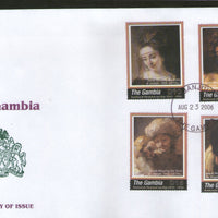 Gambia 2006 Rembrandt Paintings Art Sc 3024-27 FDC # 9508