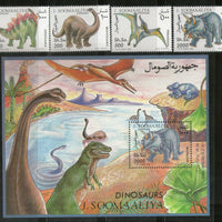 Somalia 1993 Prehistoric Animals Dinosaur 4v + M/s MNH # 9514