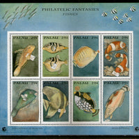 Palau 1994 Fishes marine Life Animal Sc 334 Sheetlet MNH # 9521