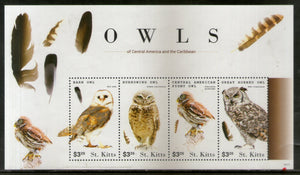 St. Kitts 2015 Caribbean  Owls Birds of Prey Wildlife Fauna Sc 924 Sheetlet MNH # 9543