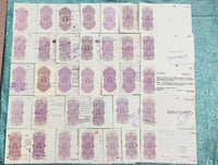 India Fiscal 34 Diff. Hundi upto Rs 10 Inc. Diff Types WMKS & States Issues Used # 9569