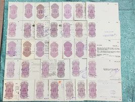 India Fiscal 34 Diff. Hundi upto Rs 10 Inc. Diff Types WMKS & States Issues Used # 9569