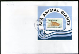 Tanzania 1992 Sea Turtle Marine life M/s Sc 954 FDC # 9607