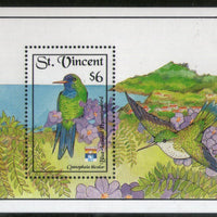 St. Vincent 1992 Humming Birds Wildlife Fauna Sc 1658 M/s MNH # 960