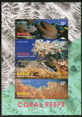St. Vincent 2014 Coral Reefs Marine Life Sheetlet MNH # 9611