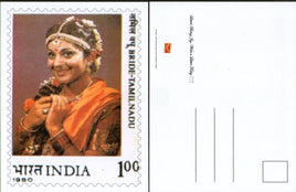 India 2011 Tamil Brides Costume Women Jammu & Kashmir Stamp Exhibition Stamp Card