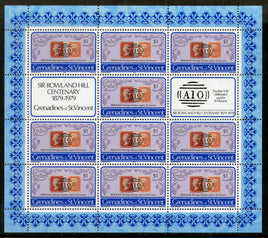 St. Vincent Grenadines 1979 Sir Rowland Hill Death Centenary Sc 174 MNH Sheetlet