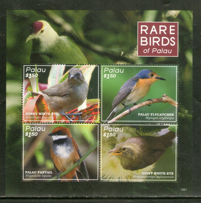 Palau 2016 Rare Birds Wildlife Fauna Sheetlet MNH # 9678