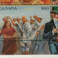 Guyana 1995 Mahatma Gandhi India Independence Day Sc 2972 Sheetlet MNH # 9684