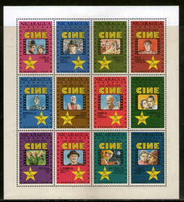 Nicaragua 1994 Mahatma Gandhi of India Cinema Cent. Movie Film Actor Sc 2051 Sheetlet MNH # 9685