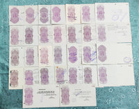 India Fiscal 30 Diff. Hundi upto Rs 10 Inc. Diff Types WMKS & States Issues Used # 9686