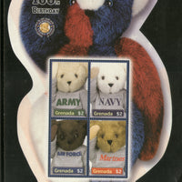 Grenada 2002 Teddy Bear Centenary All American Bear Odd Shaped M/s Sc 3272 MNH # 9705