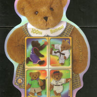 Grenada 2002 Teddy Bear Centenary Sporty Bear Odd Shaped M/s Sc 3273 MNH # 9708