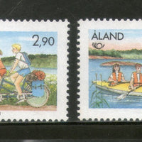 Aland 1991 Tourism Cycling Canoeing Sport Sc 60-61 MNH # 975