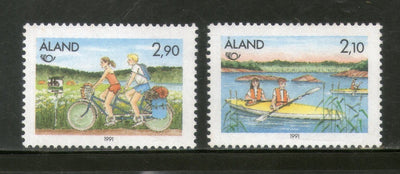 Aland 1991 Tourism Cycling Canoeing Sport Sc 60-61 MNH # 975