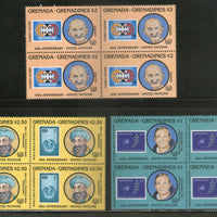Grenada Grenadines 1985 Mahatma Gandhi India Stamp on Stamps Sc 708-10 BLK/4 MNH # 988