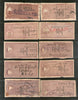 India Fiscal Kathiawar State 10 Diff Court Fee Revenue Stamp Used # 991