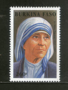 Burkina Faso 1998 Mother Teresa of India Nobel Prize Winner Sc 1096 MNH # 997