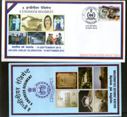 India 2015 Engineer Regiment Golden Jubilee Coat of Arms Military APO Cover # 116 - Phil India Stamps