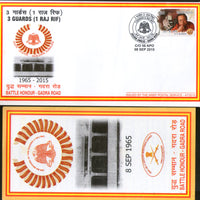 India 2015 Guards Rajputana Rifles Gadra Rd Coat of Arms Military APO Cover #124 - Phil India Stamps