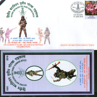 India 2016 Battalion 3rd Gorkha Rifles Coat of Arms Military APO Cover # 158 - Phil India Stamps