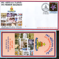 India 2016 Medium Regiment Coat of Arms Military APO Cover # 167 - Phil India Stamps