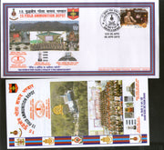 India 2015 Field Ammunition Depot Coat of Arms Military APO Cover # 188 - Phil India Stamps
