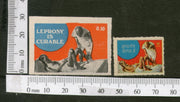 India Mahatma Gandhi Theme 10p Leprosy is Curable Hindi & English Label MINT # B1020-21 - Phil India Stamps