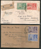 India 1946 Victory in WWII KG VI Phila-276-79 4v Commercial Used FDCs Extremely RARE