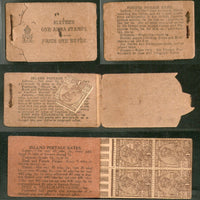 India 1922 KG V 1An x 16 Stamps Re.1 Stapled Match Book Type Booklet Phila-B14 RARE # 1354