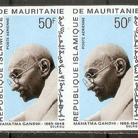 Mauritania 1969 Mahatma Gandhi of India IMPERF PAIR MNH