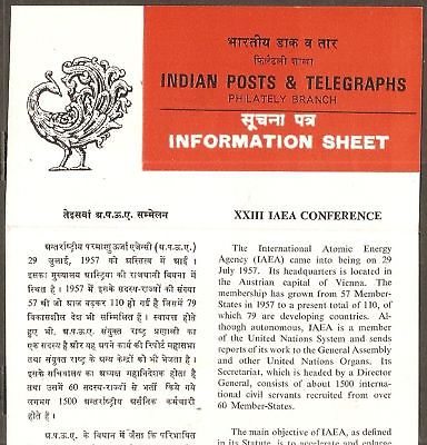 India 1979 IAEA Conference Atomic Energy Phila-801 Cancelled Folder