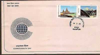 India 1983 Commonwealth Day Mountain Tourism Phila-925-26 FDC