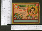 India Women Flower Santra Vintage Trade Hair Oil Label Multi-colour # 556-17 - Phil India Stamps