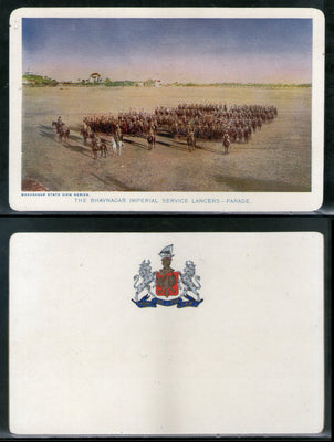 India Bhavnagar State Imperial Service Lancers Military Parade Ground Vintage View Picture Post Card # 16