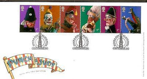 Great Britain 2001 Punch & Judy Blackpool Clown 6v FDC