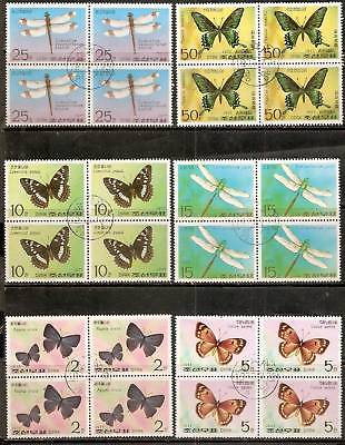 Korea 1977 Butterflies Moth Insect Animals BLK/4 Cancelled # 13114B